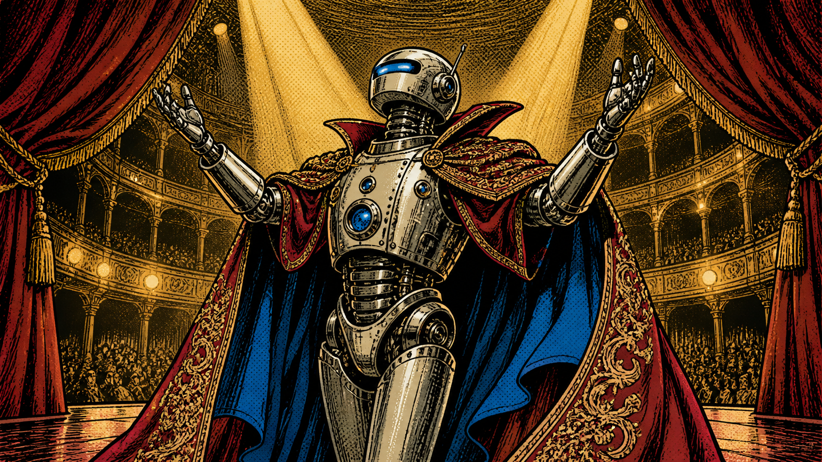 A retro robot representing Claude Opus 5