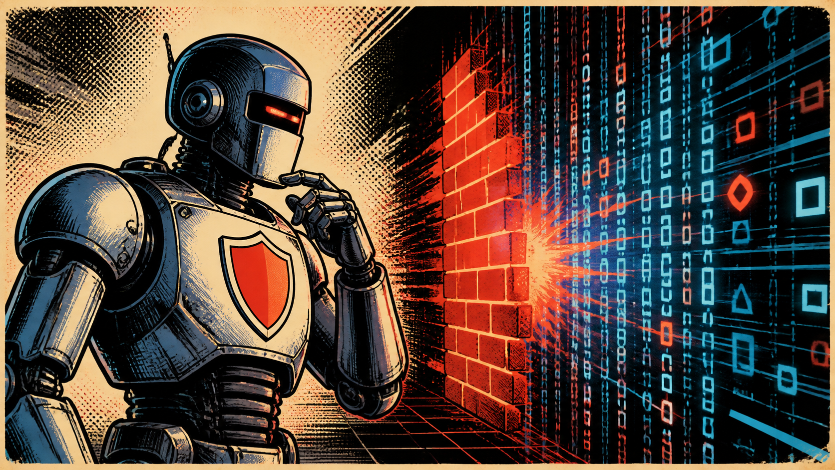 A retro robot representing GPT-5.6 Cyber