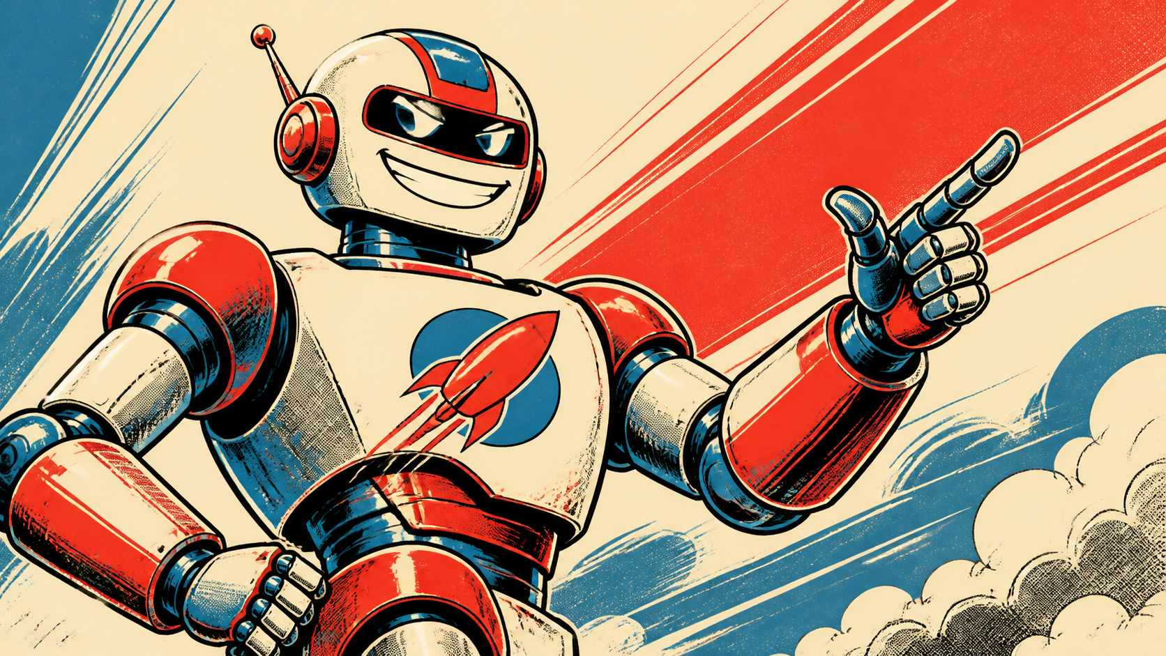 A retro robot representing Grok 4.6
