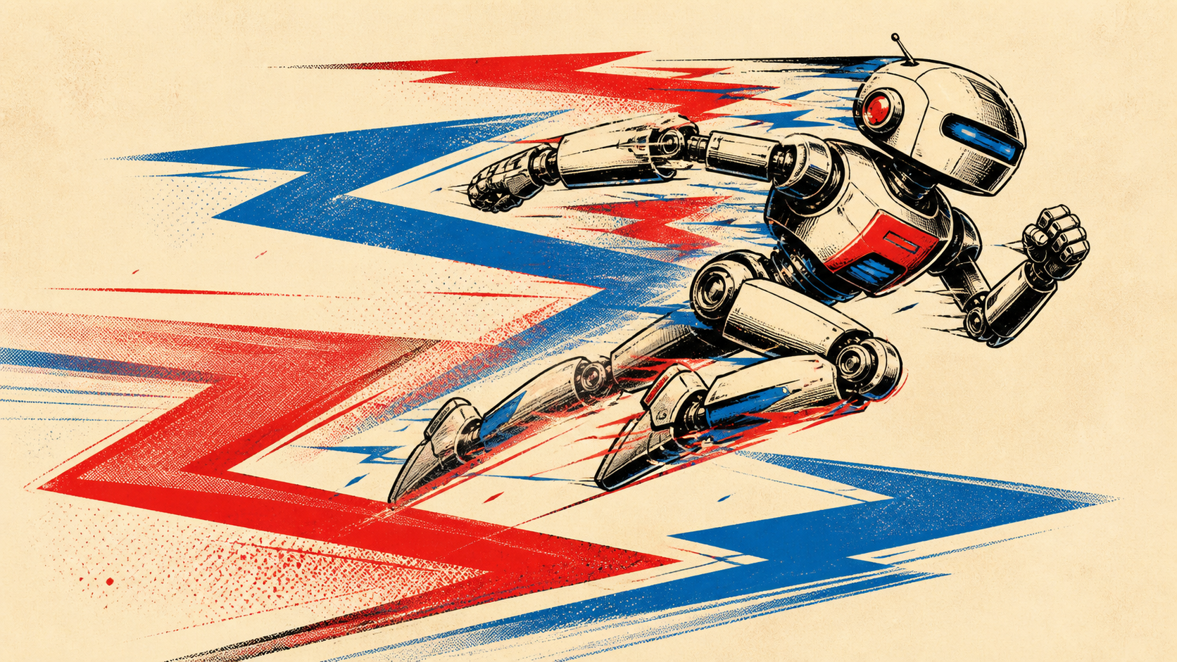 A retro robot representing Ling 3.0 Flash