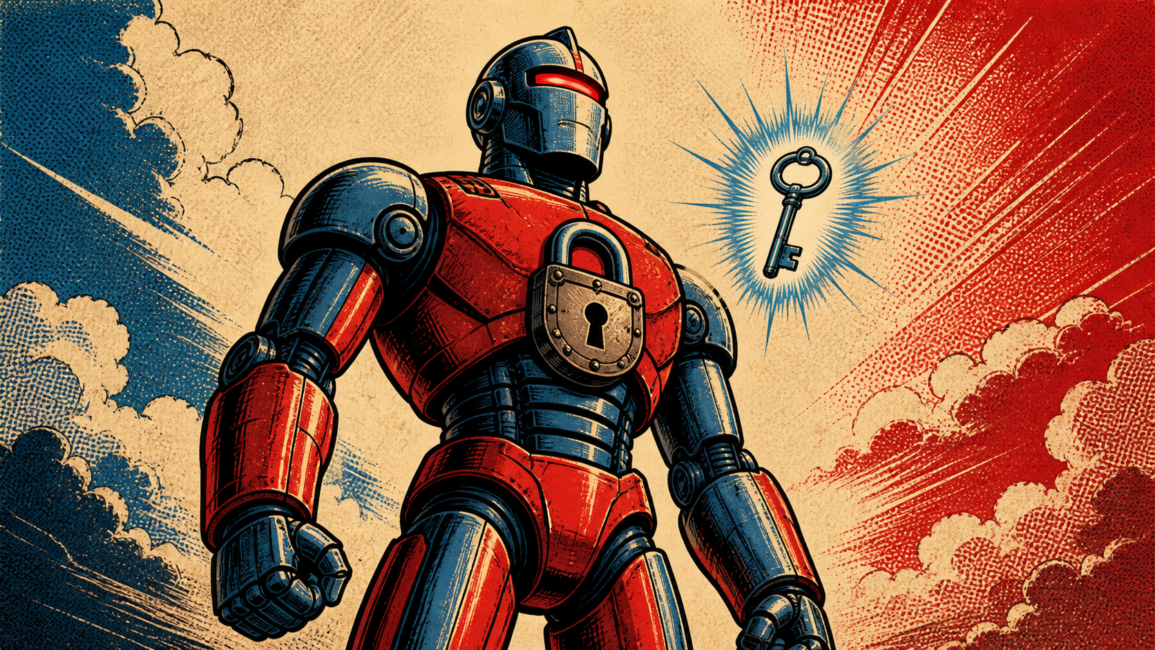 A retro robot representing Qwen Image 3.0