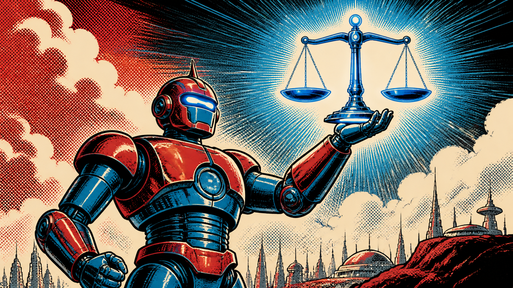 A retro robot representing Qwen3.8-Max Weights: Out